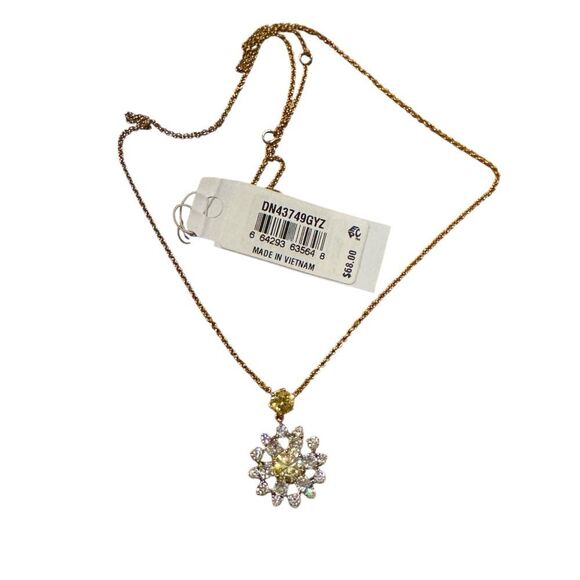 Eliot Danori Cubic Zirconia & Crystal Snowflake Pendant Necklace - Picture 5 of 5